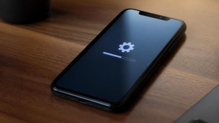 Tela de smartphone mostrando notificação de atualização de sistema