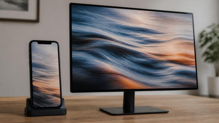 Tela de dispositivo exibindo animação fluida comparando 90 Hz e 120 Hz.